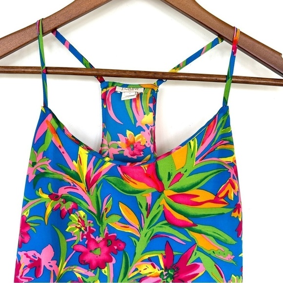J. Crew  tank top, racer back with adjustable straps, in a tropical floral print - Picture 3 of 11